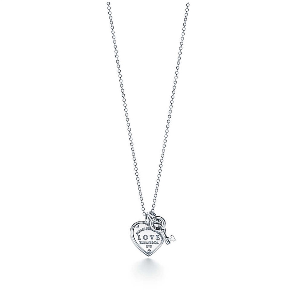 Love Heart Tag Key Pendant